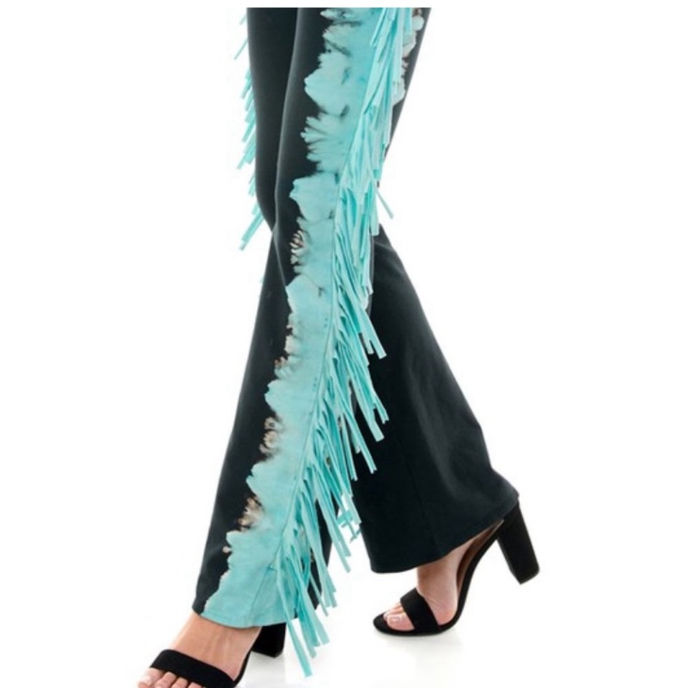 Bully Tie Dye Fringed Side Knit Pant